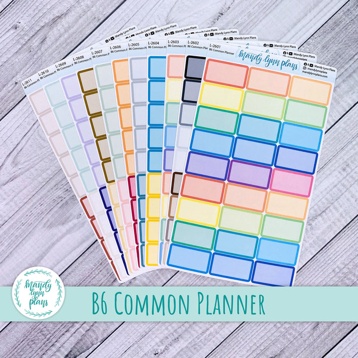 B6 Common Planner || Large Labels