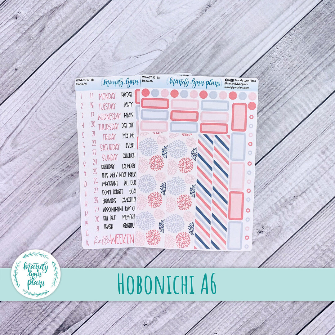 Hobonichi A6 Weekly Kit || Pink and Gray Medley || WK-A6T-3213