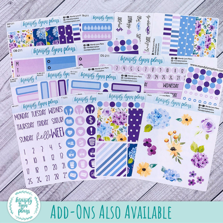 Any Month Hobonichi A6 Monthly Kit || Hydrangeas || MK-A6T-3211