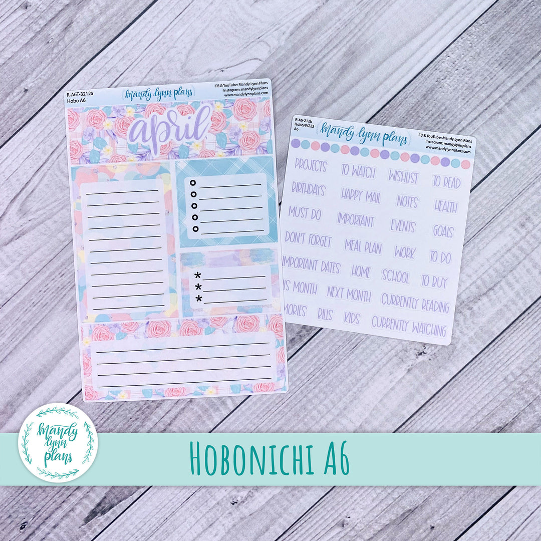 April A6 Hobonichi Dashboard || Pastel Easter || R-A6T-3212