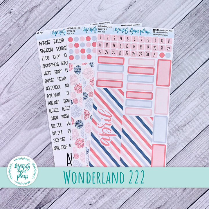 Wonderland 222 April 2023 Monthly Kit || Pink and Gray Medley || 213