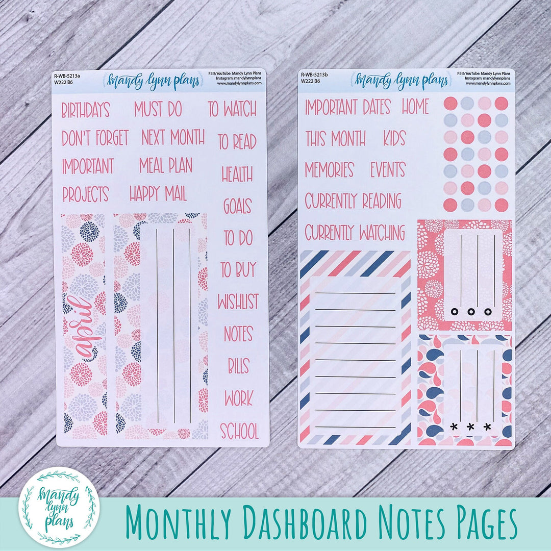 2024  April Wonderland 222 Dashboard || Pink and Gray Medley || 213