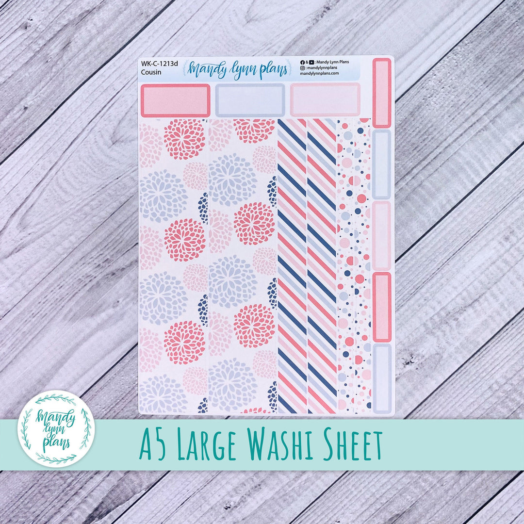 Pink and Gray Medley Large Washi Sheet || WK-C-1213D