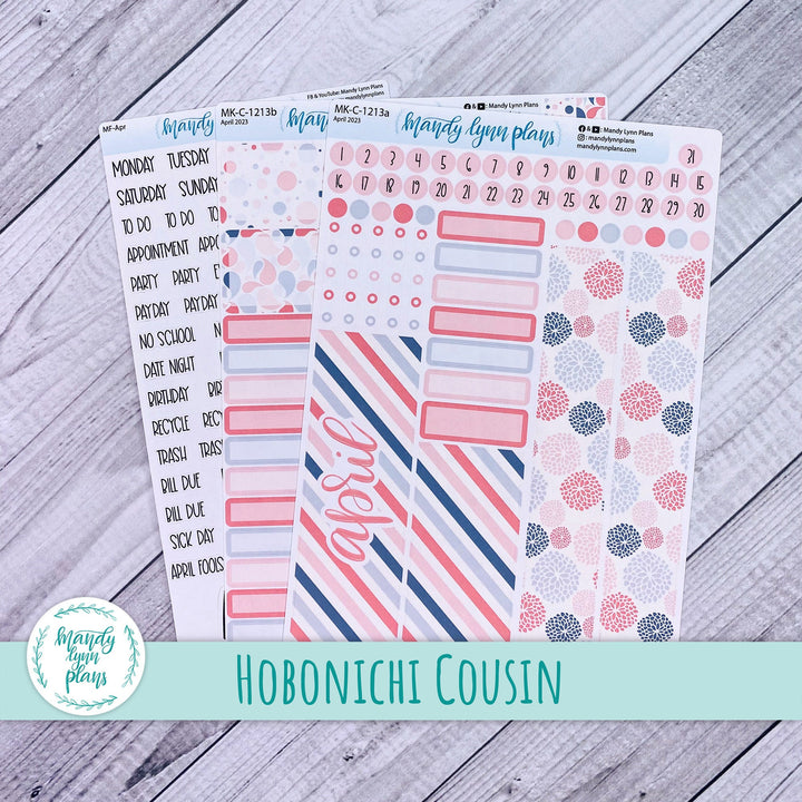 Hobonichi Cousin April 2023 Monthly || Pink and Gray Medley || MK-C-1213