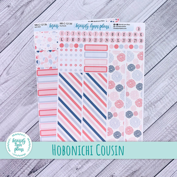 Any Month Hobonichi Cousin Monthly Kit || Pink and Gray Medley || MK-C-1213
