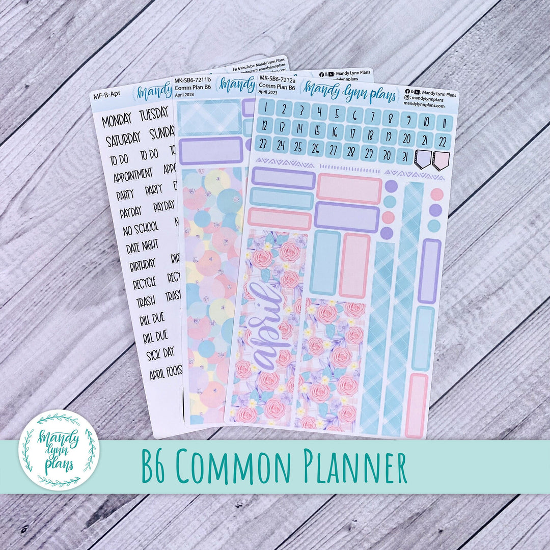 April 2023 B6 Common Planner Monthly Kit || Pastel Easter || MK-SB6-7212