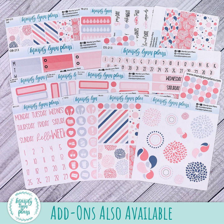 April B6 Common Planner Dashboard || Pink and Gray Medley || R-SB6-7213