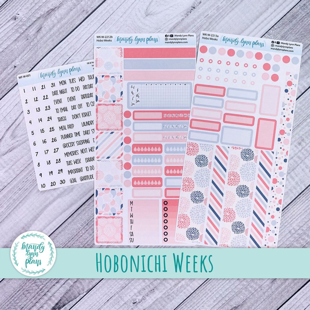 Hobonichi Weeks Weekly Kit || Pink and Gray Medley || WK-W-2213