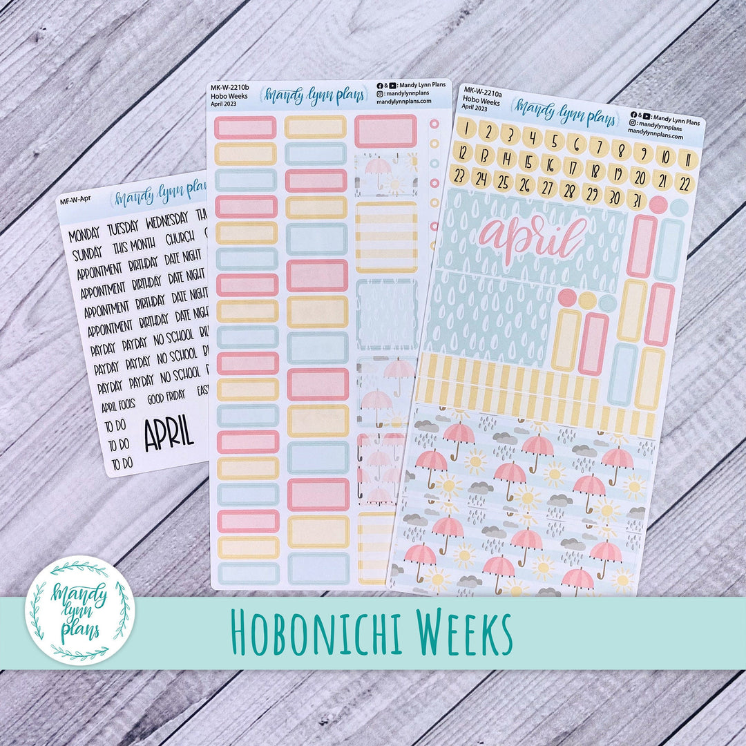 Hobonichi Weeks April 2023 Monthly Kit || April Showers || MK-W-2210