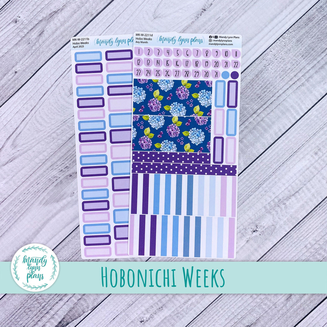 Any Month Hobonichi Weeks Monthly Kit || Hydrangeas || MK-W-2211