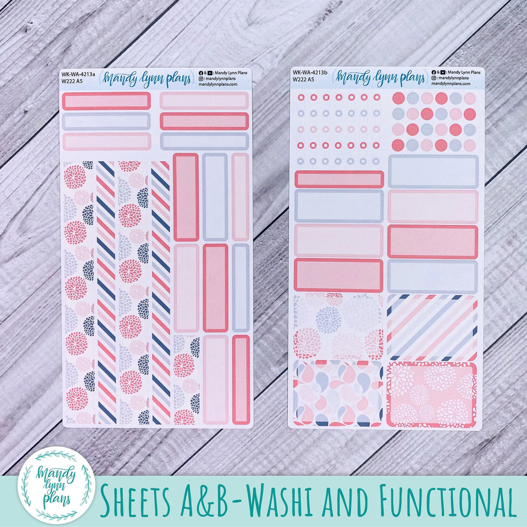 2024  Wonderland 222 Weekly Kit || Pink and Gray Medley || 213