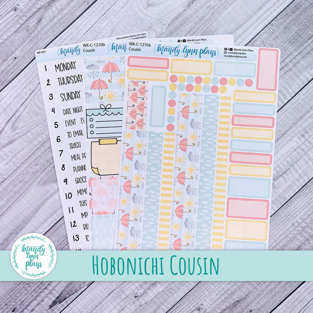 Hobonichi Cousin Weekly Kit || April Showers || WK-C-1210