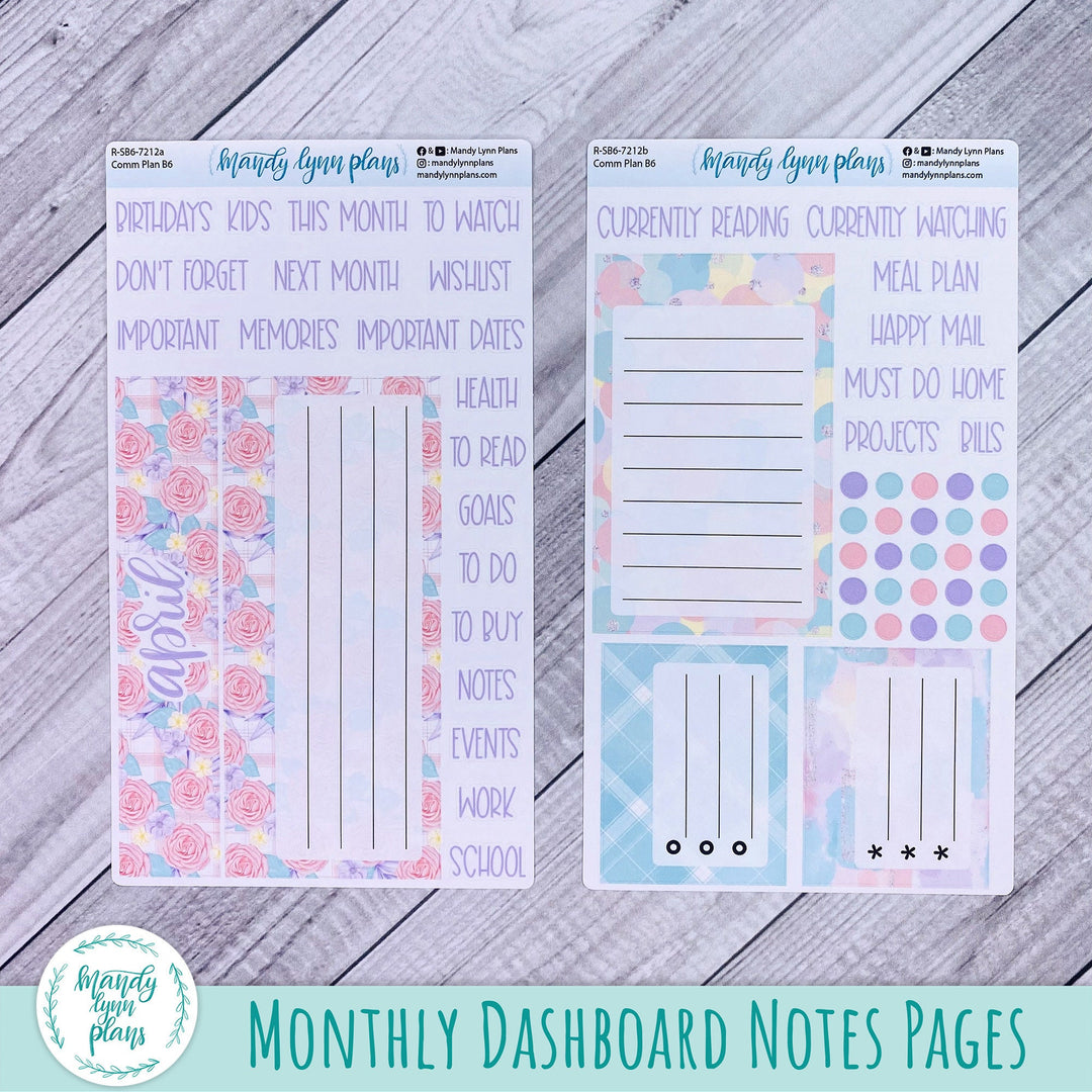 April B6 Common Planner Dashboard || Pastel Easter || R-SB6-7212