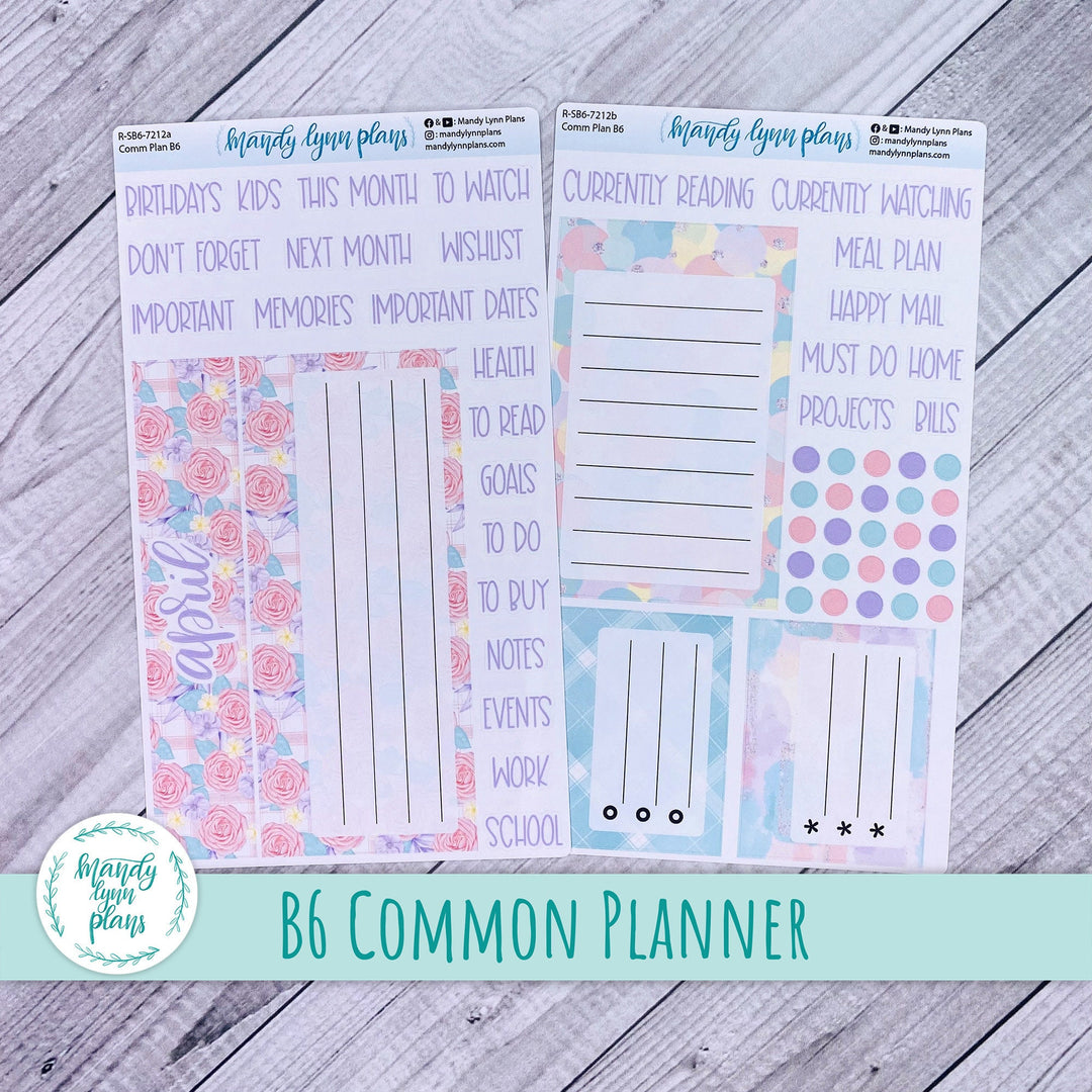 April B6 Common Planner Dashboard || Pastel Easter || R-SB6-7212