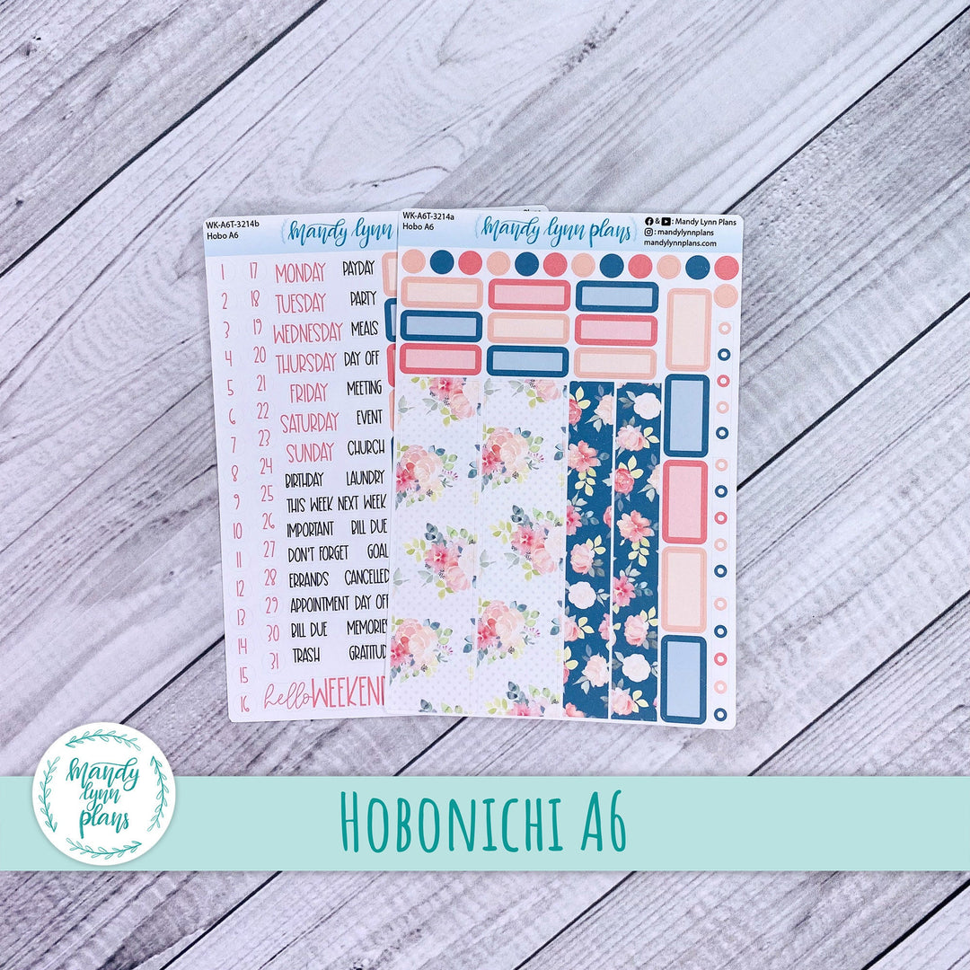 Hobonichi A6 Weekly Kit || Pretty Peonies || WK-A6T-3214