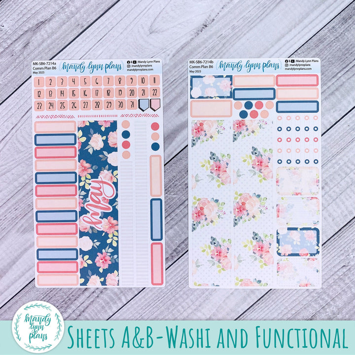 May 2023 B6 Common Planner Monthly Kit || Pretty Peonies || MK-SB6-7214