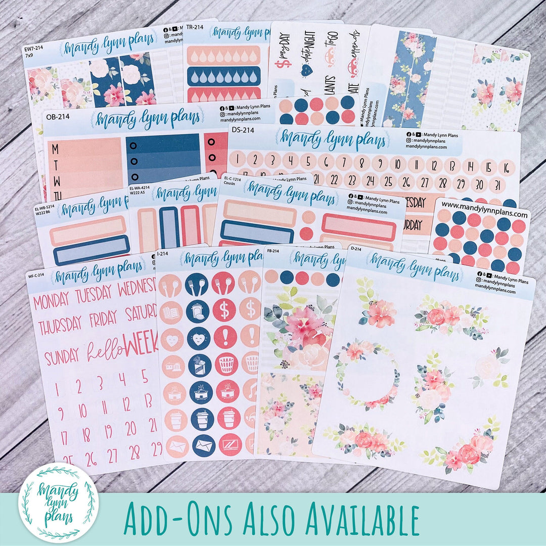 Any Month Hobonichi A6 Monthly Kit || Pretty Peonies || MK-A6T-3214