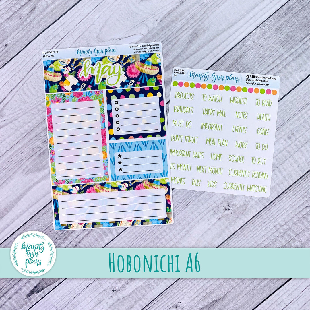 May A6 Hobonichi Dashboard || Cinco de Mayo || R-A6T-3217