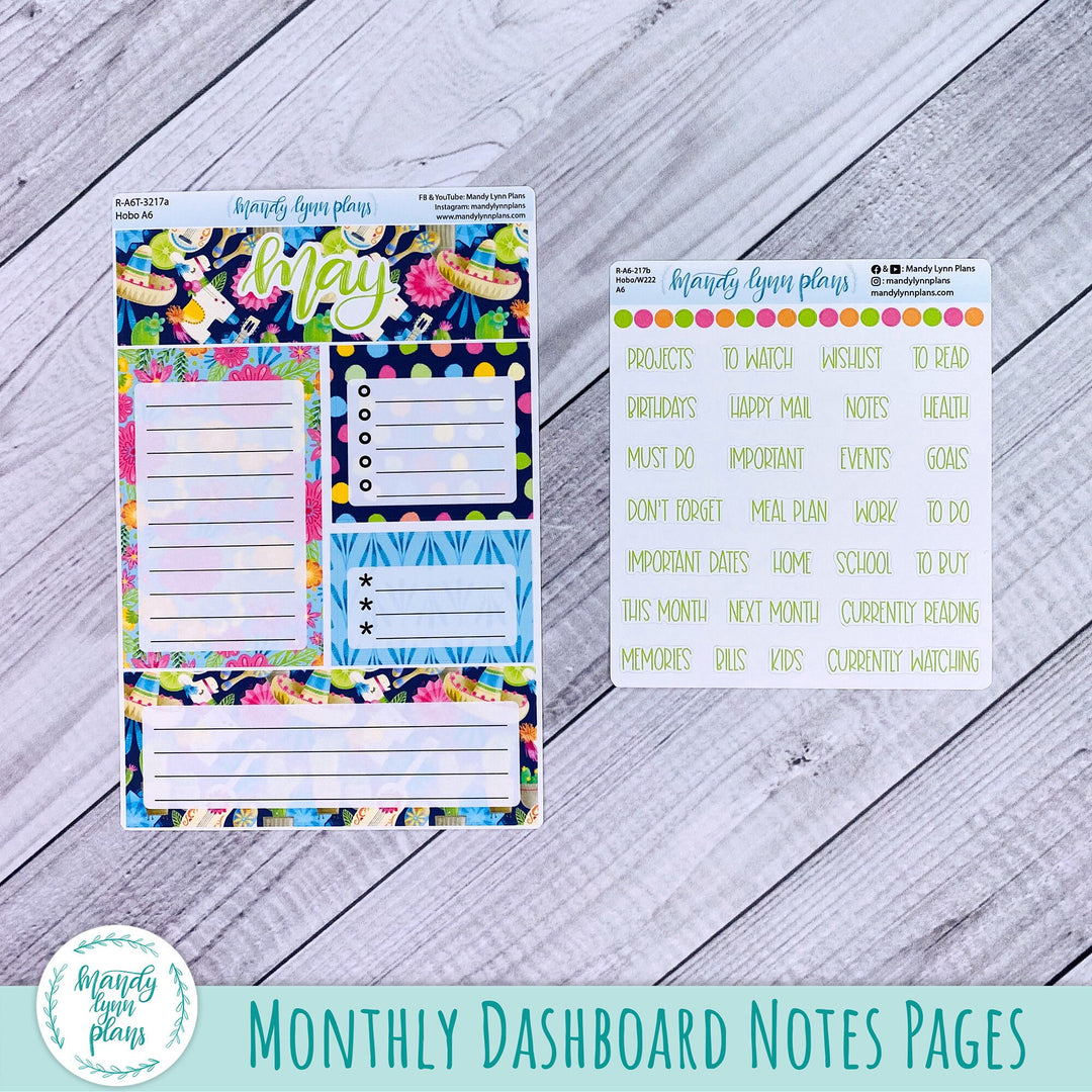 May A6 Hobonichi Dashboard || Cinco de Mayo || R-A6T-3217