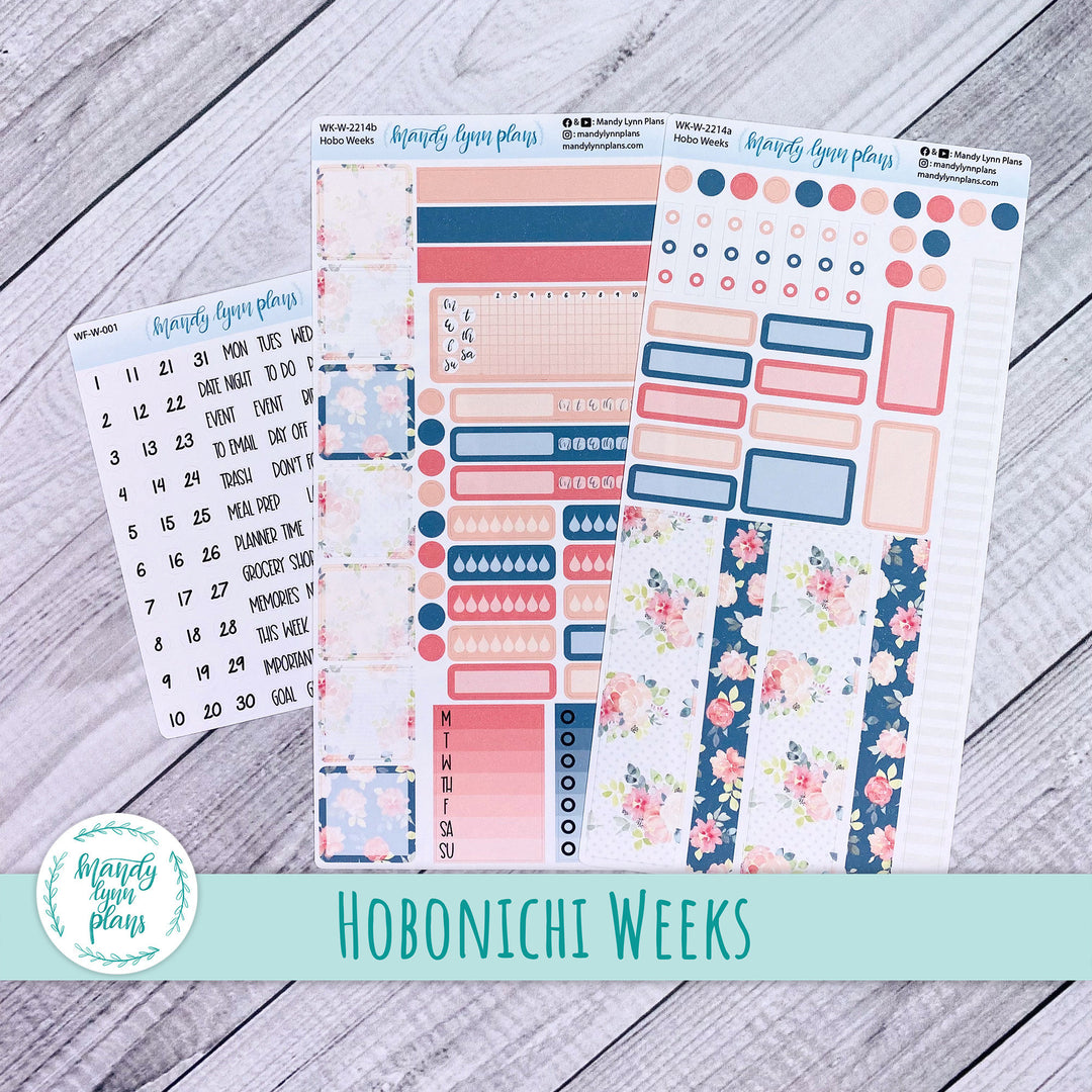 Hobonichi Weeks Weekly Kit || Pretty Peonies || WK-W-2214