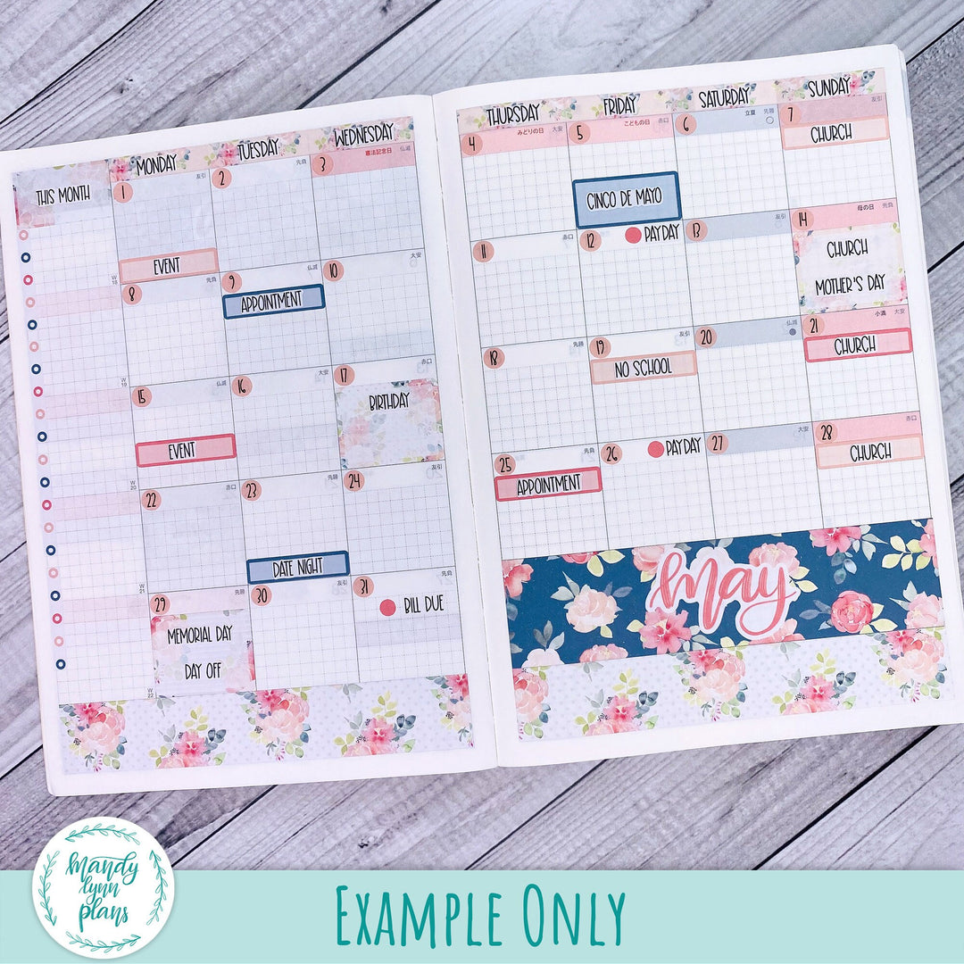 Hobonichi Cousin May 2023 Monthly || Pretty Peonies || MK-C-1214