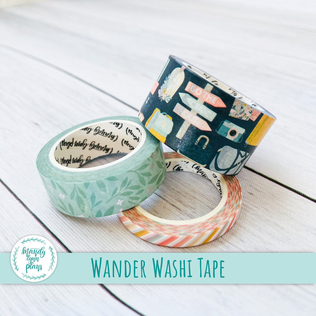 Set of 3 Washi Tape || Wander || Silver Foiled