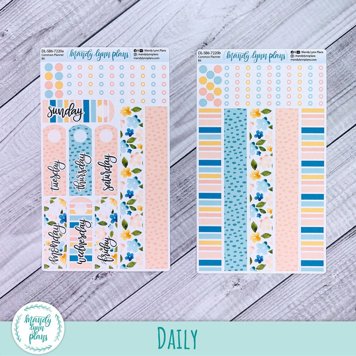 B6 Common Planner Daily Kit || Happy Floral || DL-SB6-7220