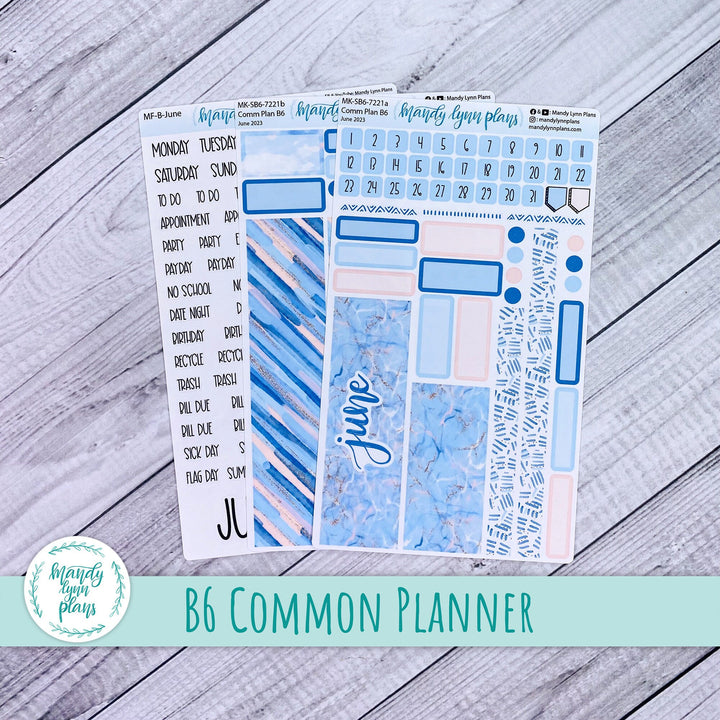 June 2023 B6 Common Planner Monthly Kit || Tranquil || MK-SB6-7221