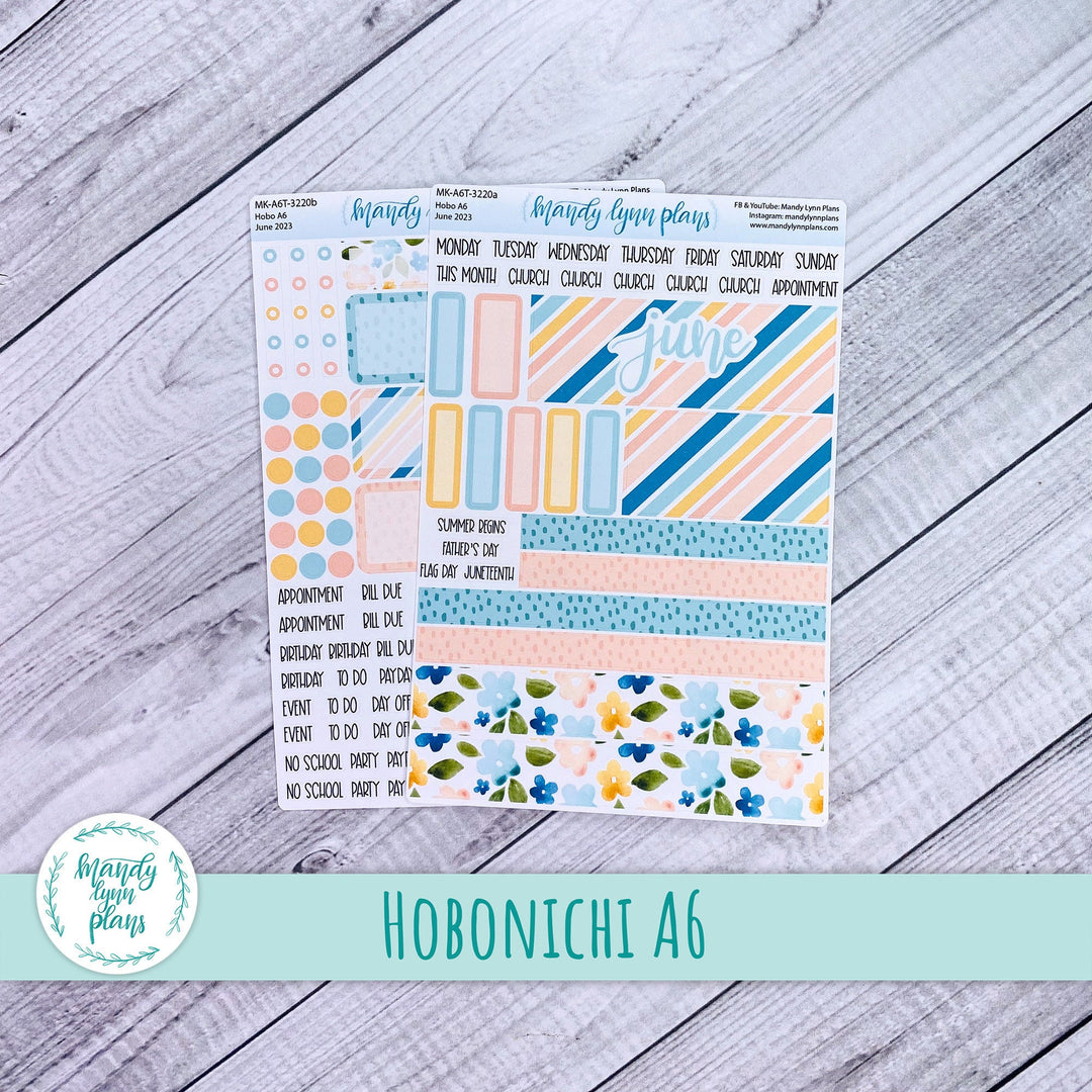 Hobonichi A6 June 2023 Monthly Kit || Happy Floral || MK-A6T-3220
