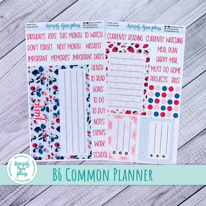 June B6 Common Planner Dashboard || Strawberries || R-SB6-7219