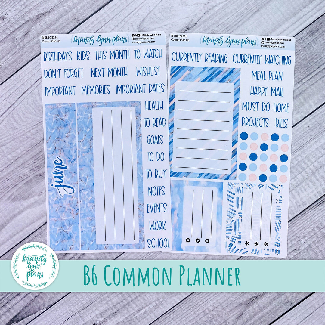 June B6 Common Planner Dashboard || Tranquil || R-SB6-7221