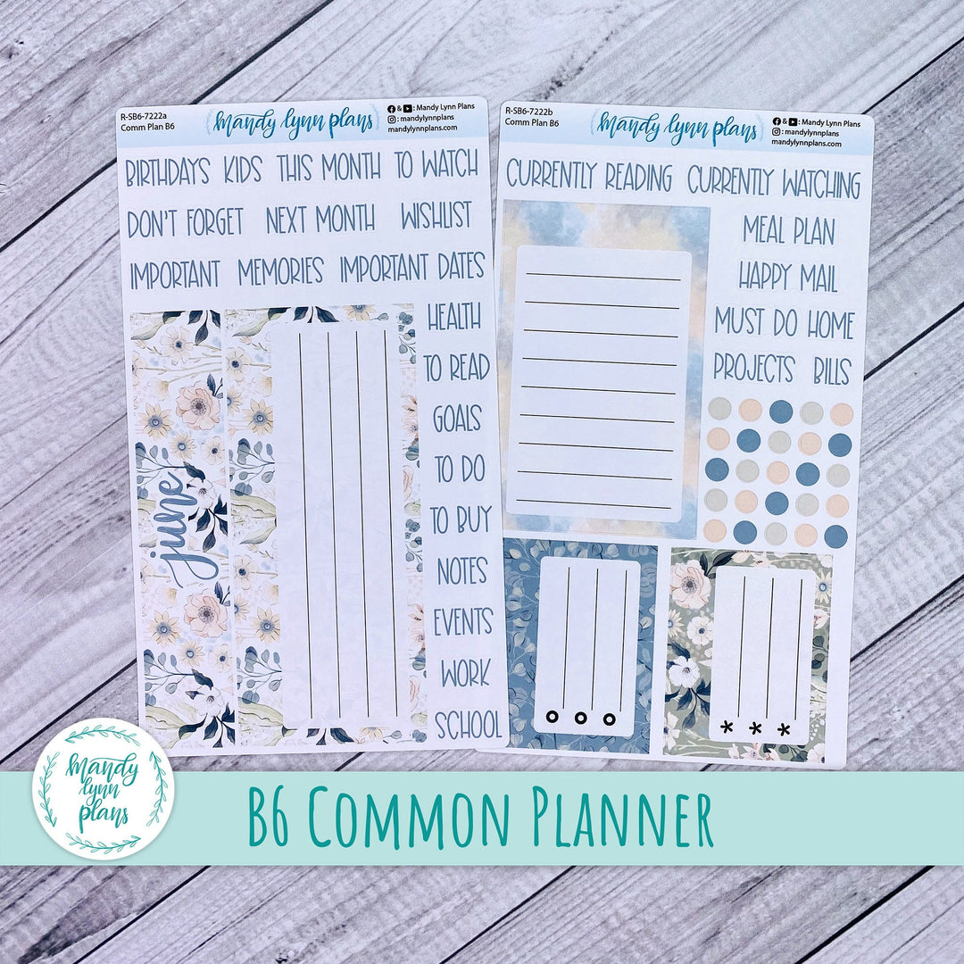 June B6 Common Planner Dashboard || Summertime Serenity || R-SB6-7222