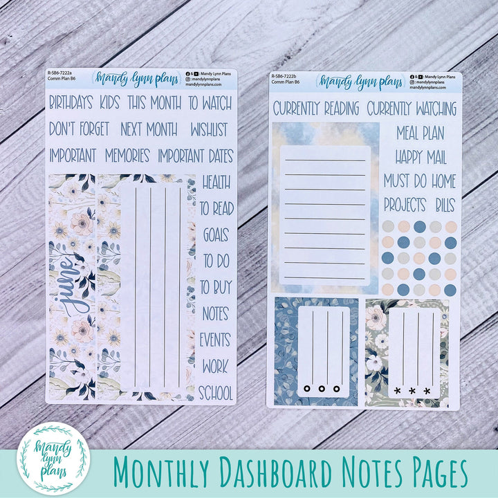 June B6 Common Planner Dashboard || Summertime Serenity || R-SB6-7222