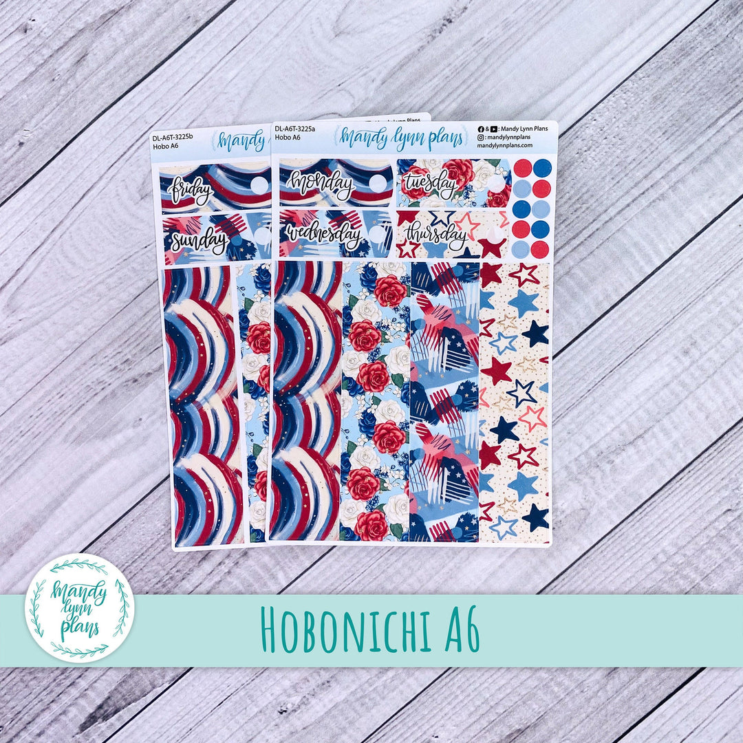 Hobonichi A6 Daily Kit || Red, White and Blue || DL-A6T-3225