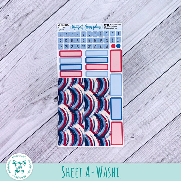 Any Month Wonderland 222 Monthly Kit || Red, White and Blue || 225