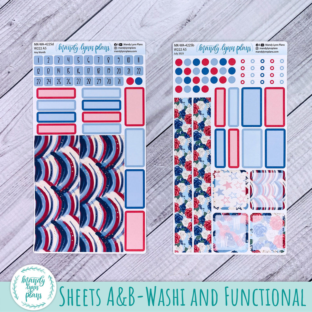 Any Month Wonderland 222 Monthly Kit || Red, White and Blue || 225