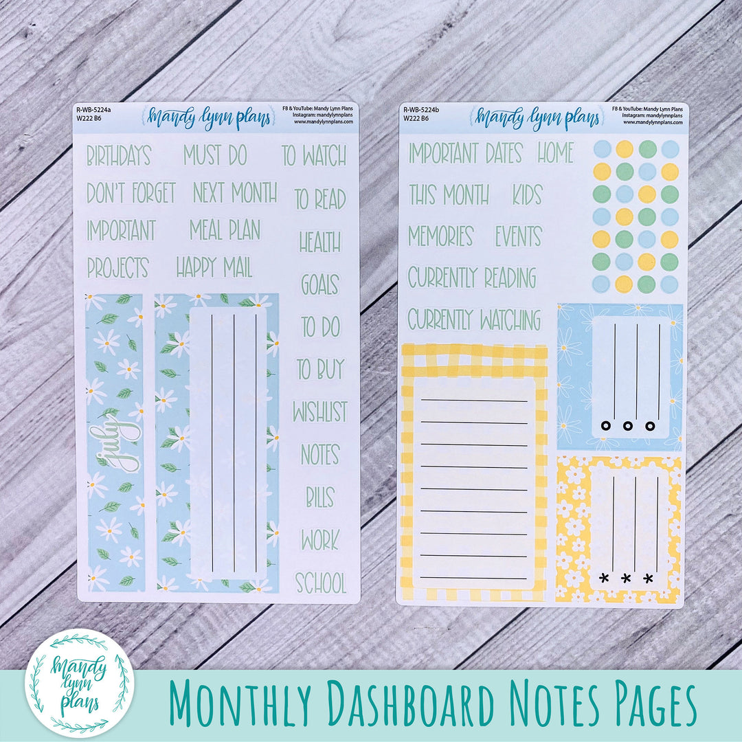 2024  July Wonderland 222 Dashboard || Summer Daisies || 224