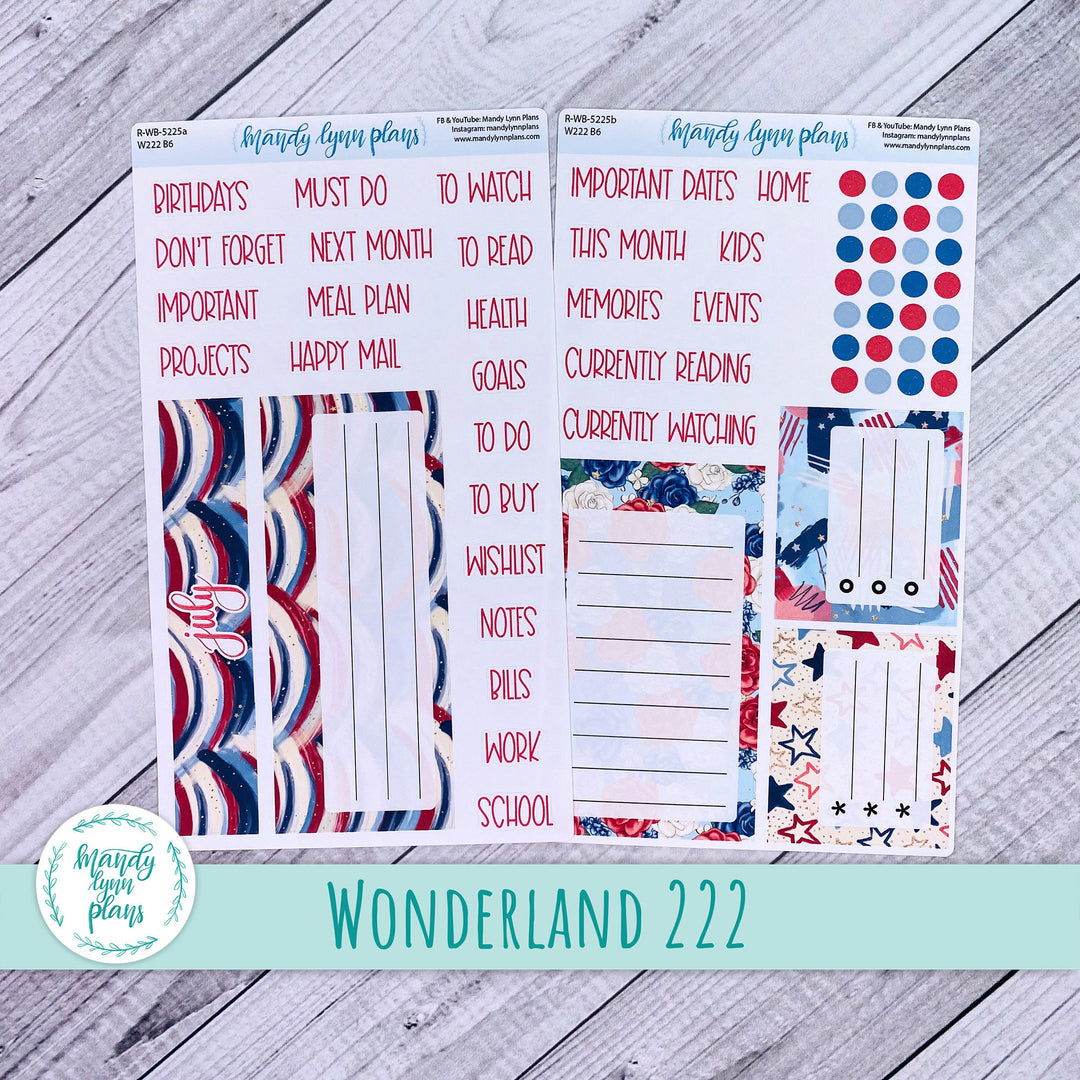 2024  July Wonderland 222 Dashboard || Red, White and Blue || 225