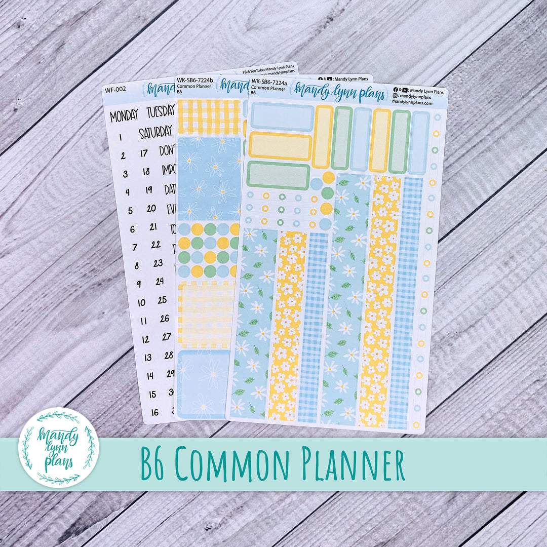 B6 Common Planner Weekly Kit || Summer Daisies || WK-SB6-7224