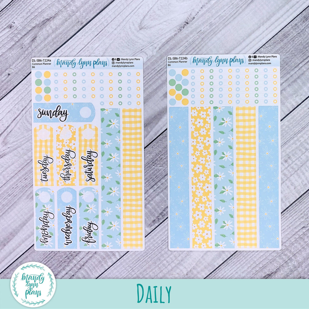 B6 Common Planner Daily Kit || Summer Daisies || DL-SB6-7224