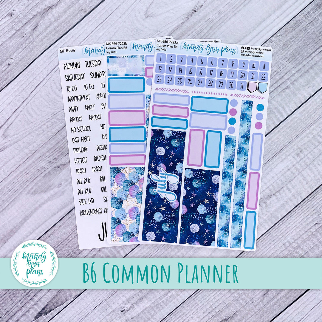 July 2023 B6 Common Planner Monthly Kit || Mermaid || MK-SB6-7223