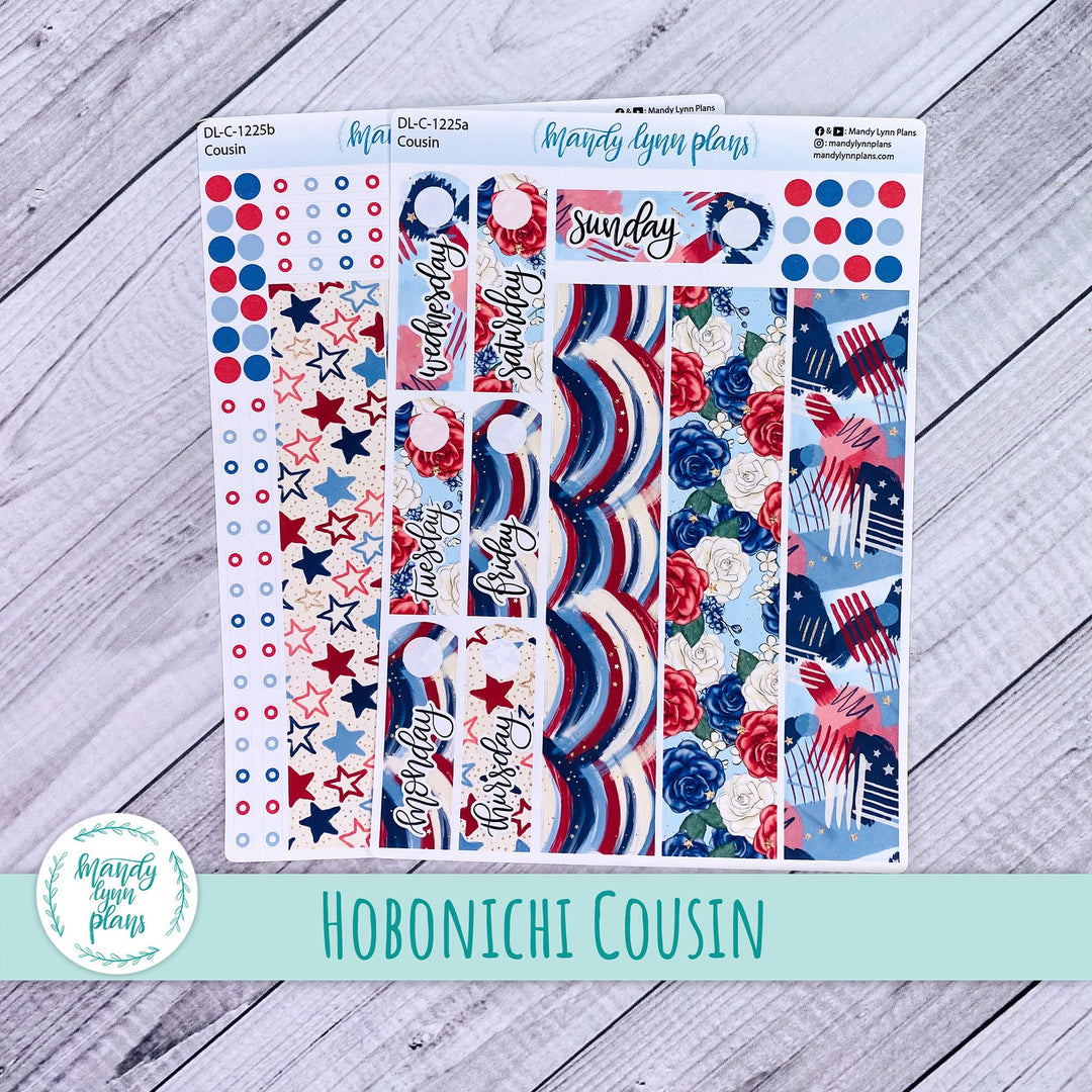 Hobonichi Cousin Daily Kit || Red, White and Blue || DL-C-1225