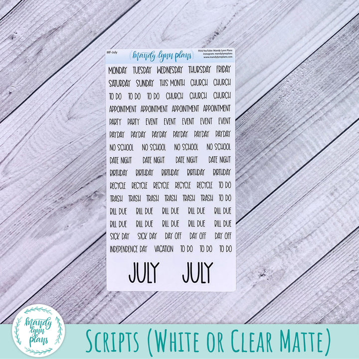 Hobonichi Cousin July 2023 Monthly || Red, White and Blue || MK-C-1225