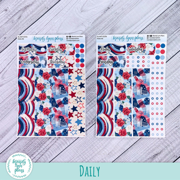 Hobonichi A6 Daily Kit || Red, White and Blue || DL-A6T-3225
