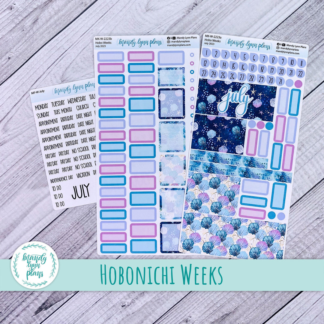 Hobonichi Weeks July 2023 Monthly Kit || Mermaid || MK-W-2223