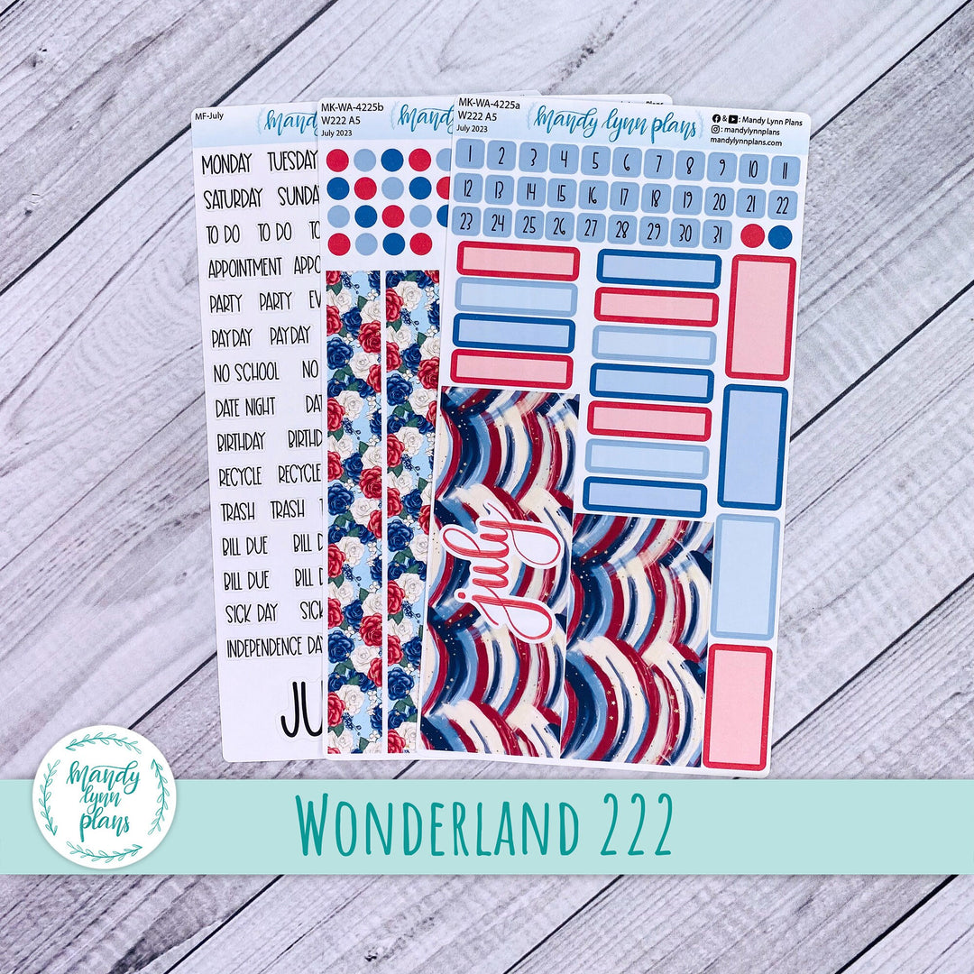 Wonderland 222 July 2023 Monthly Kit || Red, White and Blue || 225