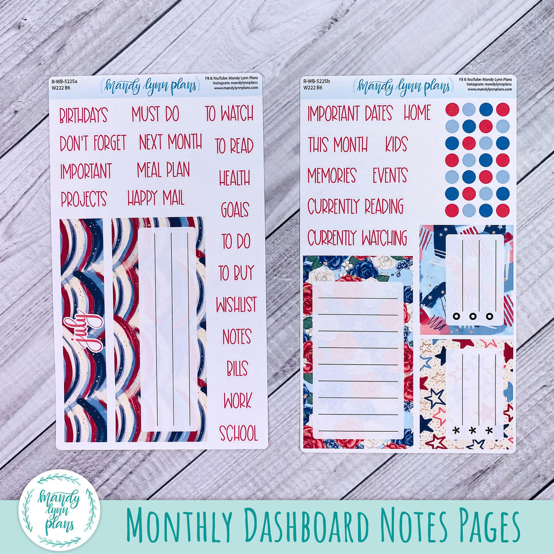 2024  July Wonderland 222 Dashboard || Red, White and Blue || 225