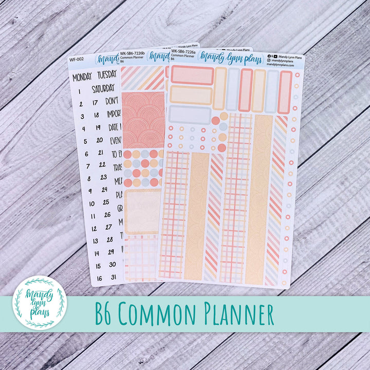 B6 Common Planner Weekly Kit || Summer Vibes || WK-SB6-7226
