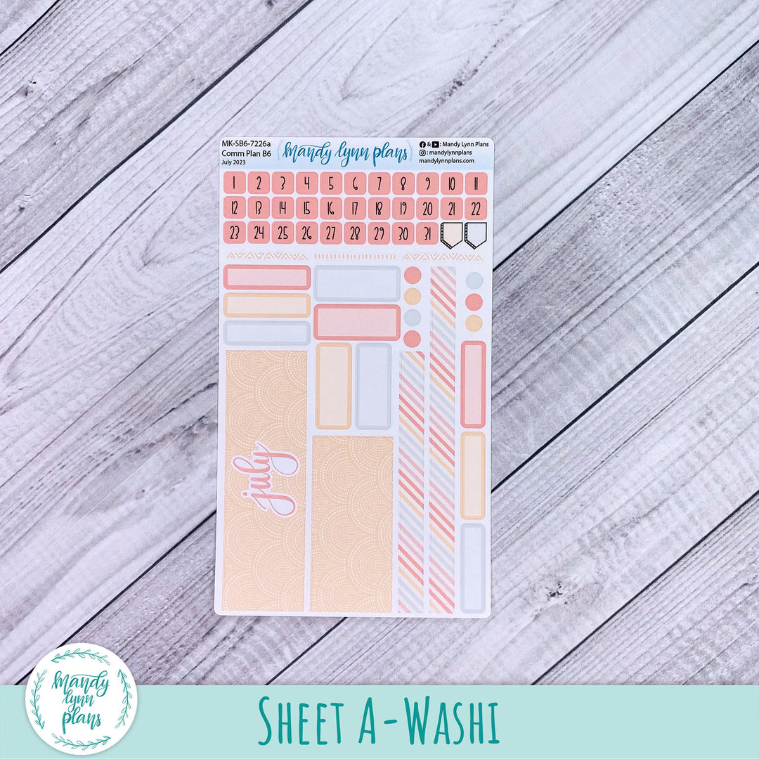 July 2023 B6 Common Planner Monthly Kit || Summer Vibes || MK-SB6-7226