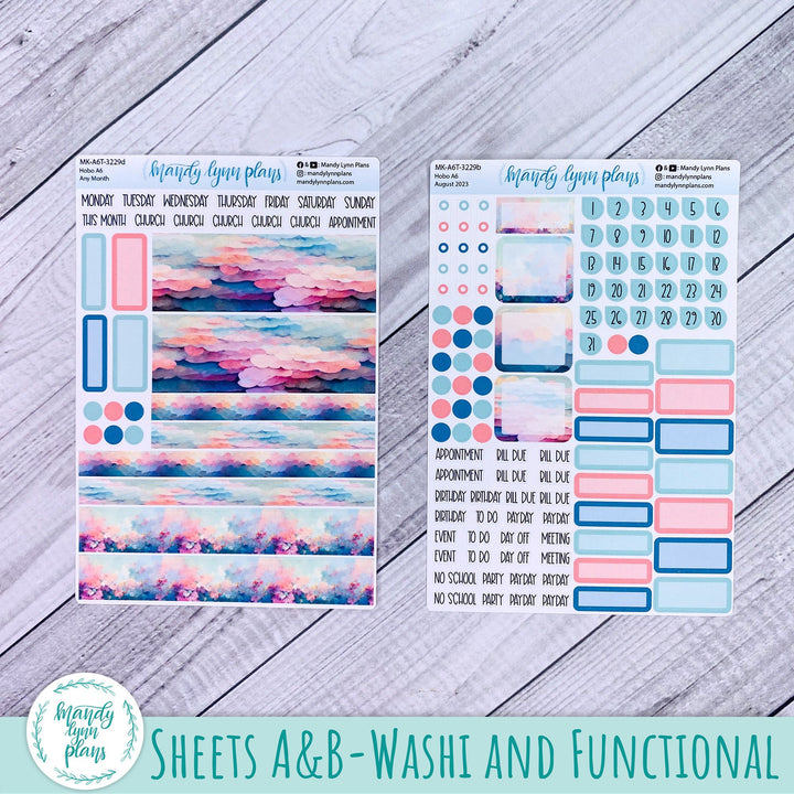 Any Month Hobonichi A6 Monthly Kit || Abstract Sky || MK-A6T-3229